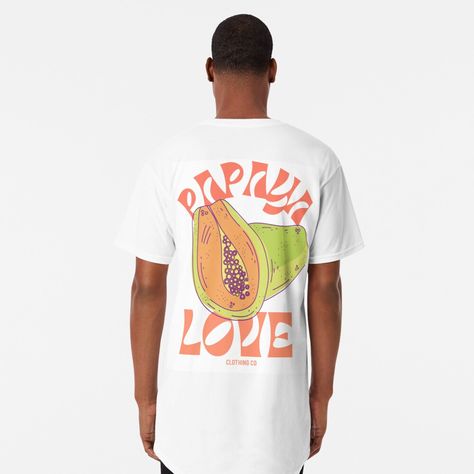 Fruit Tshirt Design, Papaya Fruit, Cow Ghee, Fruit Shirt, Streamer Dr, Tshirt Photography, Papaya Fruits, Brand Ideas, Shirt Design Inspiration