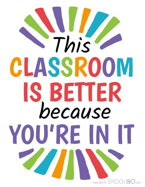 Teacher Posters Inspirational, Grade 1 Posters, Educational Charts For Classroom, Free Posters For Classroom, Aesthetic Quotes For Classroom, English Poster Ideas, Cute Posters For Classroom, Cute Quotes For Classroom, This Classroom Is Better With You In It