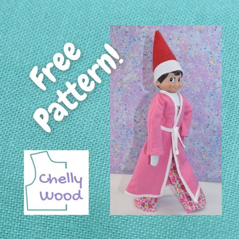 Elf On The Shelf Sweater Pattern, Diy Elf Clothes, Elf On The Shelf Clothes Diy, Elf On The Shelf Accessories Diy, Elf On The Shelf Clothing Patterns Free, Elf On The Shelf Clothes Patterns Free, Diy Elf On The Shelf Clothes, Shelf Crafts, Bathrobe Pattern