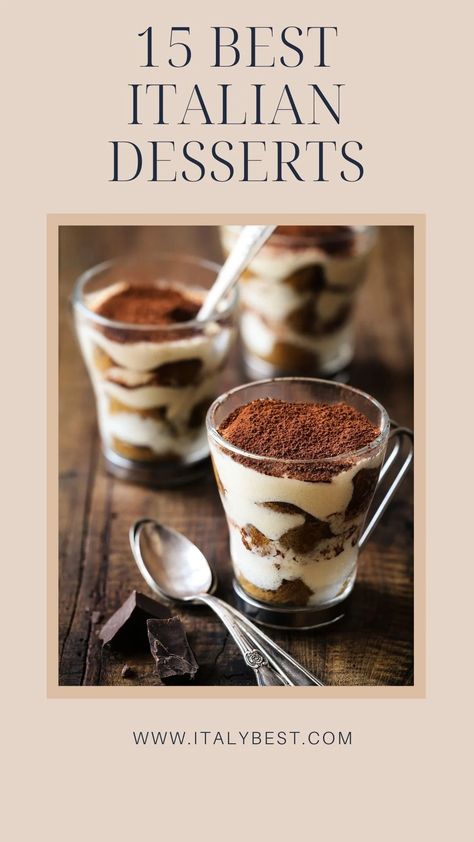 15 Best Italian Desserts - Traditional Italian Desserts You Will Love Italian Christmas Desserts, Authentic Italian Desserts, Italian Thanksgiving, Dessert Names, Italian Desserts Easy, Italian Desserts Traditional, Italian Dinner Party, Dinner Party Desserts, Italian Party