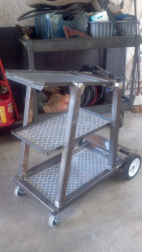 Roda Gerobak, Welding Trolley, Miller Welding, Welding Certification, Shielded Metal Arc Welding, Metal Sculpture Artists, Welding Cart, Diy Welding, Welding Table