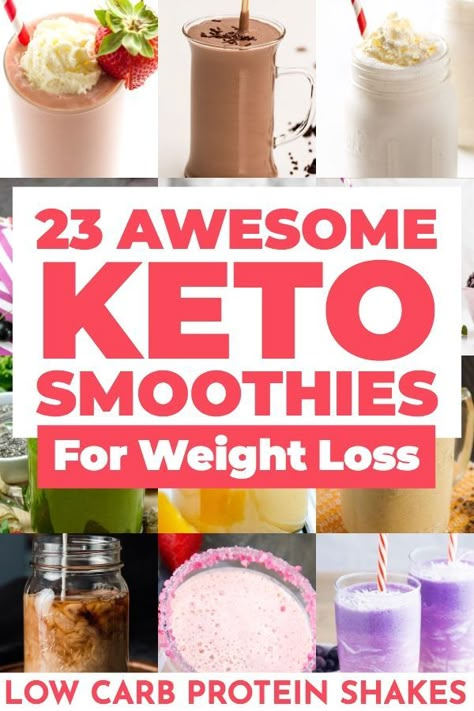 High Protein Smoothie Recipes, Low Carb Protein Shakes, Smoothies Vegan, Keto Smoothie, High Protein Smoothies, Keto Smoothie Recipes, Protein Smoothies, Protein Packed Meals, Protein Smoothie Recipes