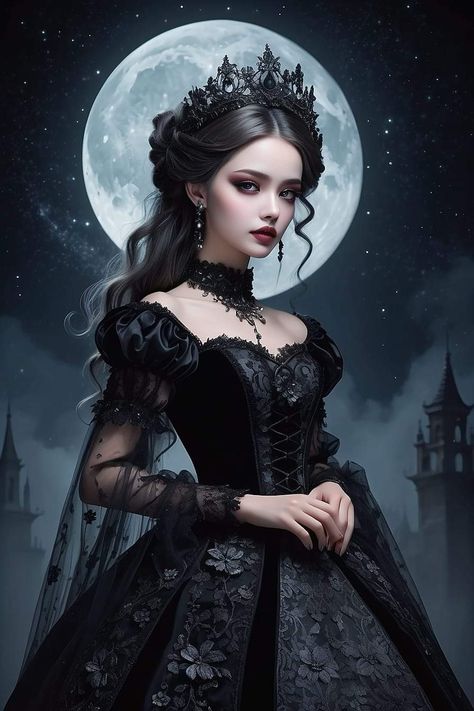 By Guzelia Goth Queen Makeup, Dark Sleeping Beauty, Vampire Outfit Female, Vampire Queen Costume, Dark Cosplay, Macabre Fashion, Goth Queen, Types Of Goth, Gothic Queen