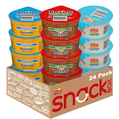 Frito Lay Single Serve Dip Cups Variety Pack, (Pack of 24) Creamy Ranch Dip, Best Freeze Dried Food, Sun Chips, Dip Easy, Creamy Ranch, Frito Lay, Chunky Salsa, Ranch Dip, Freeze Drying Food