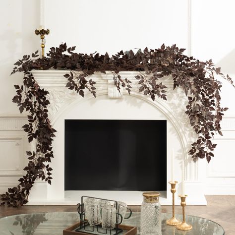 Fall fireplace mantel