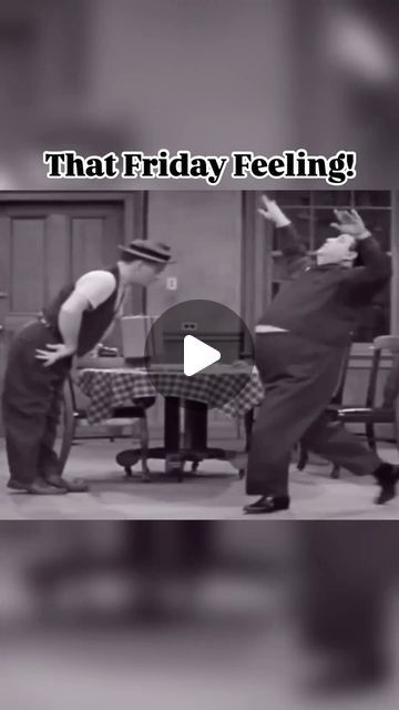 Random Bits of Nostalgia & Pop Culture on Instagram: "Happy Friday!!! 🕺🏻  #happyfriday #friday #weekend #weekendvibes #tgif #nostalgia #throwback #flashback #flashbackfriday #fbf #dance #insta #reels #instareels #instagramreels #instadaily #instamood #instadance #thehoneymooners #ralphkramden #funny #instafunny #howsweetitis #instagram" Happy Friday Eve Funny, Funny Friday Humor Hilarious Mornings, Happy Friday Videos, Friday Dance Funny, Tgif Humor Happy Friday Hilarious, Happy Friday Quotes Positivity, Happy Friday Images Funny, Friday Meme Funny, Tgif Humor Happy Friday