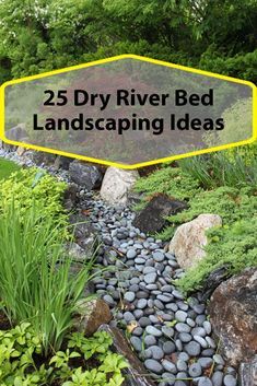 Use these ideas to help you build a dry stream river bed in your backyard River Bed Landscaping Ideas, Dry River Bed Landscaping, River Bed Landscaping, Bed Landscaping Ideas, Dry Riverbed Landscaping, Rain Garden Design, Dry River Bed, Backyard Stream, Dry Stream