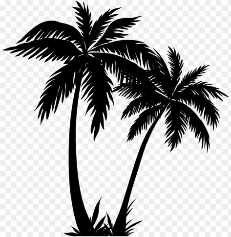 Palm Tree Clip Art, Palm Tree Png, Palm Tree Drawing, White Palm Tree, مركز ثقافي, Palm Tattoos, Palm Tree Silhouette, Palm Tree Art, Silhouette Drawing