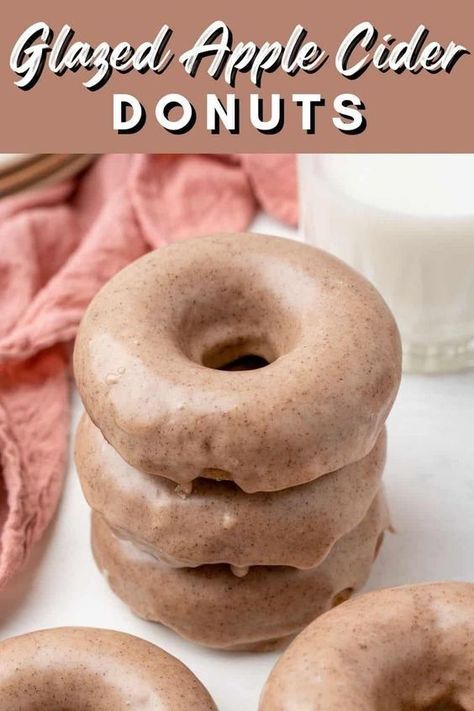 Apple Cider Icing, Apple Cider Reduction, Homemade Glazed Donuts, Tasty Breakfast Recipes, Cider Donuts Recipe, Apple Cider Donuts Recipe, Apple Cider Donuts Baked, Homemade Donuts Recipe, Apple Donuts