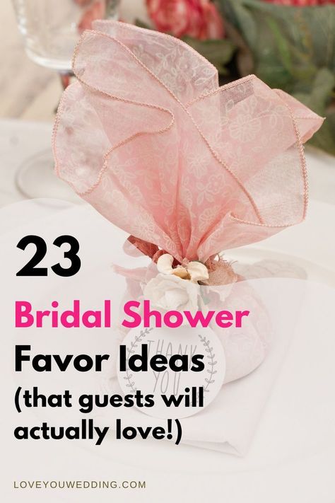 Nothing makes a bridal shower more special than thoughtful, affordable favors! Check out our 23 cute and cheap bridal shower game prize ideas - perfect for celebrating your big day! Spring Bridal Shower Party Favors, Cute Bridal Shower Gifts For Guests, Favors For Bridal Shower Party, Pink Bridal Shower Party Favors, Bridal Shower Goody Bags, Bridal Brunch Favors For Guests, Creative Bridal Shower Favors, Couples Wedding Shower Party Favors Gift Ideas, Wedding Shower Goodie Bags