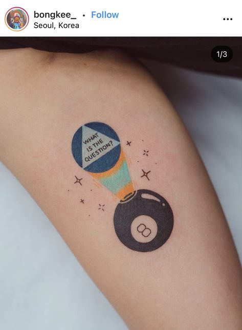 Magic 8ball Tattoo, Magic 8 Ball Drawing, 8 Ball Tattoo Design, 8 Ball Drawing, Eightball Tattoo, Eight Ball Tattoo, Magic 8 Ball Tattoo, 8 Ball Tattoo, Kawaii Tattoos