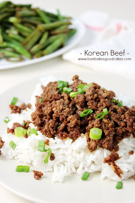 Korean Beef Recipes, Koreansk Mat, Good Cakes, Korean Beef, Think Food, Samosa, Beef Dishes, Asian Dishes, Ground Beef Recipes