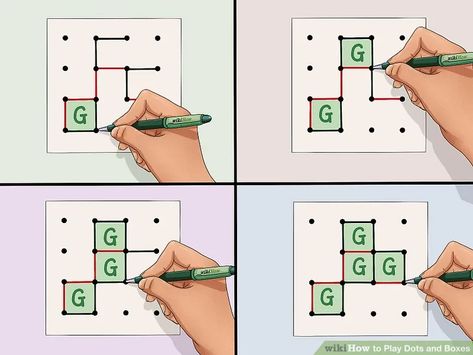 Dots And Boxes, Pen And Paper Games, Dots Game, Play With Friends, Teen Programs, Activities For Teens, Paper Games, The Dot, How To Make Box