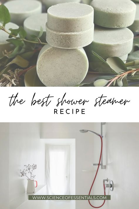 Aromatherapy Shower Steamer Recipe, Science of Essentials, blog, essential oil DIY Congestion Shower Steamers, Best Shower Steamer Recipe, Diy Shower Melts Essential Oils, Diy Lavender Shower Steamers, Shower Steamer Gift Ideas, Diy Shower Steamers For Cold, Decongestant Shower Melts, Shower Aromatherapy Diy, Shower Steamers Diy Recipe