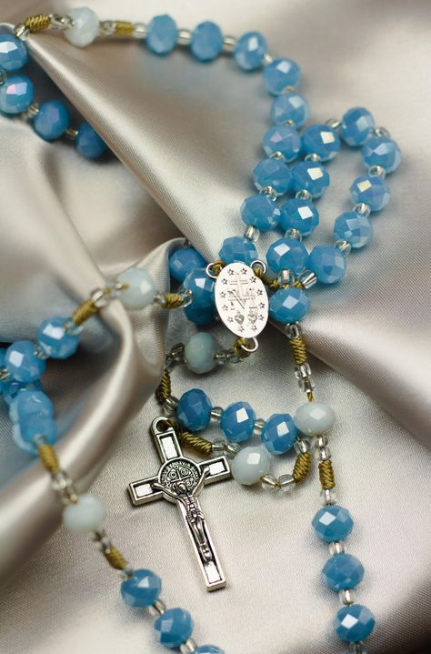 Handmade Rosary: *Artisanally crafted with utmost care and intention *Made with high-quality 10mm crystals *Designed to encourage mindfulness and spiritual connection Blessed and Durable: *Each piece is imbued with a special blessing intention *Handcrafted with love for a lasting keepsake *Lightweight and delicate, perfect for daily use or as a gift for a loved one Purpose-Driven: *Created to be a tool for devotion and intimacy with God *Helps deepen your spiritual journey and find solace in fai Rosary Design, Handmade Rosary, Mary Catholic, Images Of Mary, Christian Images, Purpose Driven, Catholic Rosary, Rosary Catholic, Crystal Design