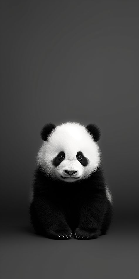 Wallpaper For Ipad Aesthetic Hd, Aesthetic Panda Wallpaper, Panda Wallpaper Cute Black, Panda Phone Wallpaper, Panda Iphone Wallpaper, Black And White Iphone Wallpaper, Iphone Wallpaper Scenery, White Iphone Wallpaper, Panda Black And White