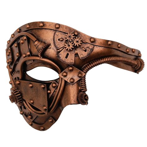 PRICES MAY VARY. Looks Very Expensive: All mechanical parts are precisely stitched and hand-bonded,a lot of detail on mask definitely worth it New Upgraded Version: The design of adjustable elastic band, make sure you no more uncomfortable and slipping mask Cool Looking Steampunk:unique, cyborg, nostalgic and mysterious.Made a perfect addition to your cosplay outfit Comfortable to Wear：The size design is suitable for most adults,let you immediately become the focus of attention in the crowd Cons Steampunk Masquerade Mask, Steampunk Masquerade Outfit, Metal Mask Design, Masquerade Mask Design, Steampunk Masks, Steam Punk Costume, Mardi Gras Ball, Carnival Masquerade, Masquerade Outfit