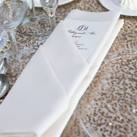 Napkin Folds With Menu Cards, Napkin Folding With Menu Card, Flower Napkin Folding, Wedding Napkin Folding, Flower Folding, Napkin Folding Ideas, Cloth Napkin Folding, Wedding Reception Napkins, Napkin Folds