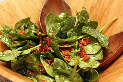 Wilted Spinach Salad With Bacon, Spinach Salad With Bacon, Wilted Spinach Salad, Bacon Vinaigrette, Wilted Lettuce, Bacon Dressing, Maple Balsamic, Wilted Spinach, Warm Salad