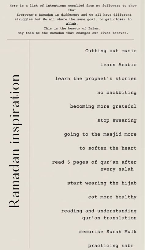 Ramadan Goals List, How To Become A Better Muslim, Ramadan List, Ramadan Notion, Things To Do In Ramadan, Accomplishments List, Ramadan To Do List, Ramadan Goals, Tafsir Al Quran