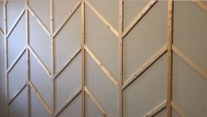 Easy DIY Accent Wall Tutorial | Hometalk Herringbone Accent Wall Diy, Diy Wood Trim, Wood Trim Accent Wall, Easy Diy Accent Wall, Diy Wood Accent Wall, Diy Wall Panel, Accent Wall Tutorial, Flat Renovation, Installing Wainscoting