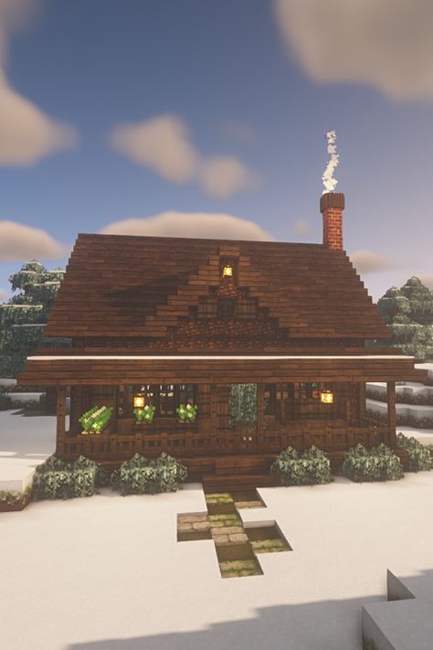 Escape the summer and run away with me to the snow in this Winter Cabin Minecraft tutorial. Cabins In Minecraft, Cabin Home Minecraft, Snow House Minecraft Ideas, Minecraft Mountain Top House Ideas, Mincraft Idea House Winter, Minecraft Snow House Tutorial, Minecraft Winter Cabin Tutorial, Cabin Minecraft Houses Easy, Snow Home Minecraft