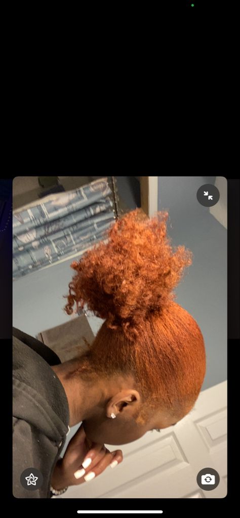 Coloured 4c Natural Hair, Ginger Natural Hair Black Women 4c, Ginger Hair Black Women Natural 4c, Ginger On Black Women, Brown Ginger Hair Black Women 4c, Ginger Black Women, 4c Dyed Hair Natural Ginger, Ginger Natural Hair Black Women, Ginger Hair Black Women