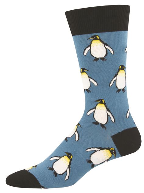 Cool Penguin, Penguin Socks, Presents Birthday, Art Fashion Design, Blue Clothing, Guy Friends, Socks For Men, Trout Fishing, Novelty Socks