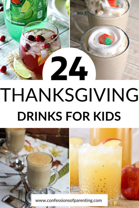 Kid Friendly Thanksgiving Drinks, Special Drinks For Kids, Kid Friendly Holiday Drinks, Fall Party Drinks For Kids, Kids Fall Drinks, Holiday Drinks Nonalcoholic Thanksgiving, Kids Holiday Drinks, Drinks For Thanksgiving Nonalcoholic, Thanksgiving Punch For Kids