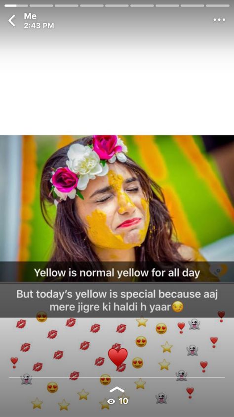 Allhumduliallah#Bestie#best#jaan#haldi#ceremony# Hldi Pose, Haldi Captions, Haldi Captions For Instagram, Friendship Lines, Captions For Instagram Stories, Sister Wedding Quotes, Bridal Quotes, Engagement Captions, Roka Ceremony