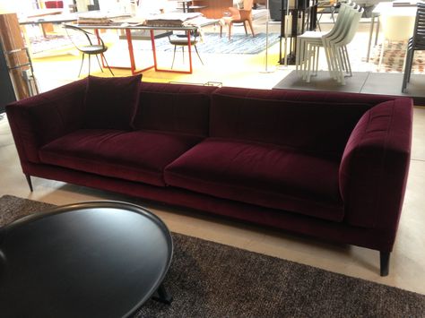 really expensive store near Muji ($12k !! ) Maroon Sofas, Burgundy Couch, Burgundy Sofa, Interior Boutique, Burgundy Sofas, Interior Restaurant, Office Interior Design Modern, Modern Luxury Bedroom, Front Rooms