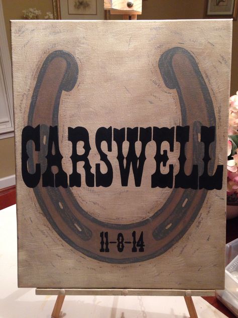 #rustic #canvas #handpainted #diy #western #painting #horseshoe #decor Western Painting Canvas, Painting Canvas Diy, Rustic Art Painting, Painting Horse, Horse Canvas, Art Projects For Adults, Canvas Diy, Western Paintings, Painting Canvases