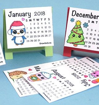 2018 mini diy calendar draw so cute Homemade Calendar, Draw So Cute, Drawing Themes, Small Calendar, Calendar Craft, 2018 Calendar, Mini Diy, Cute Calendar, Diy Calendar