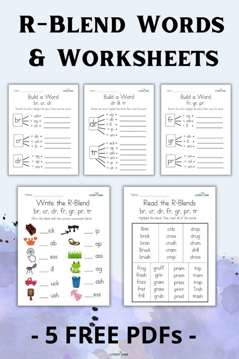 Beginning Consonant Blends, Blending Consonants Worksheets, Consonant Blends Worksheets Kindergarten, R Blends Worksheet, Blend Words Worksheets, Beginning Blends Worksheets Free, Blending Words Worksheets, Blending Words Activities, R Blends Worksheets