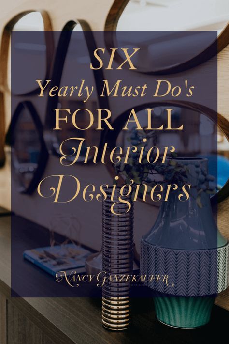 Six yearly must do's for all interior designers and tips for business growth and longevity of your interior design business. Interior Design Office Studio, Interior Design Business Plan, Smart Decor Ideas, Learn Interior Design, Interior Design Jobs, Tips For Business, Interior Design Career, Joinery Details, Interior Design Courses