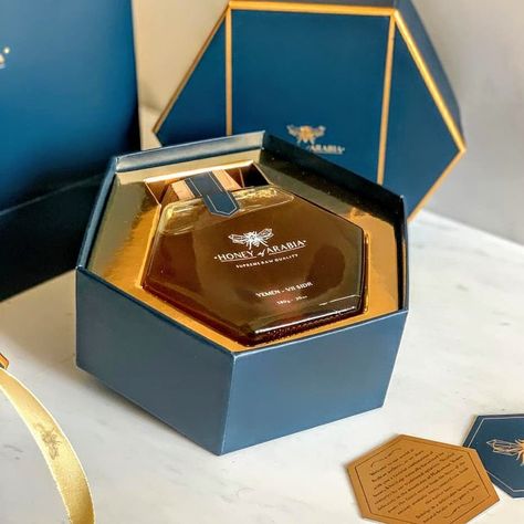 Our team have gone through great lengths to combine our luxury honey with the perfect packaging. It makes for the perfect gift.… Honey Label Design, Honey Container, Honey Logo, Honey Label, Honey Brand, Honey Bottles, Honey Packaging, Honey Shop, Bottle Design Packaging