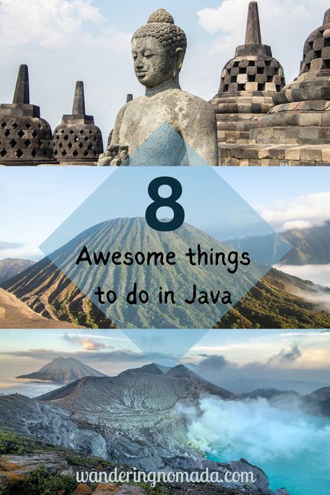 3 examples of awesome things to do in Java: Borobudur temple, Bromo national park and Ijen. Java Island, Island Pictures, Cool Things To Do, East Java, Active Volcano, Ancient Temples, Cool Things, Ancient Cultures, Lombok