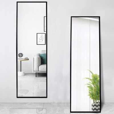 Long Hallway Wall Decor Ideas, Full Body Mirror Wall, Body Mirror Wall, Full Length Mirror On Door, Hallway Wall Decor Ideas, Mirror Bedroom Decor, Over The Door Mirror, Long Mirror, Full Mirror