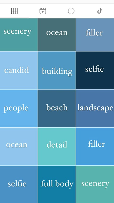 Beach Layout Aesthetic, Summer Instagram Layout, Instagram Feed Color Palette Summer, Teal Instagram Feed, Mermaid Instagram Feed, Insta Feed Layout Ideas, Turquoise Instagram Feed, Vacation Feed Instagram, Insta Carousel Post Ideas