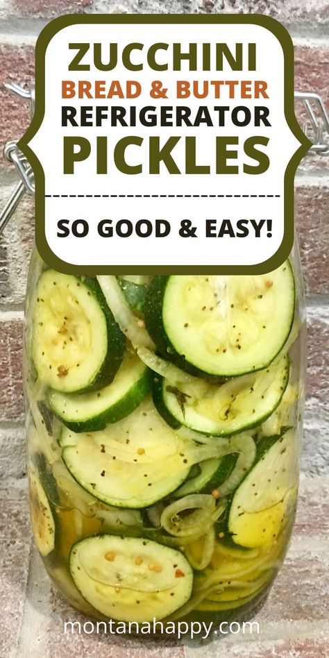 Refrigerator quick pickled zucchini Pickles Homemade Easy, Pickled Zucchini, Canning Zucchini, Pickles Recipes, Butter Zucchini, Refrigerator Pickle Recipes, Easy Pickling Recipes, Pickled Vegetables Recipe, Quick Pickles