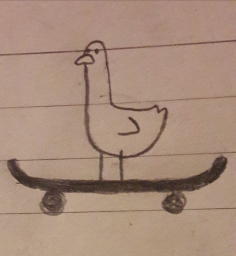 Skate Bord Drawing, Duck On Skateboard Drawing, Animals On Skateboards Drawing, Simple Skateboard Drawing, Skater Sketch Drawings, How To Draw Skateboard, Easy Things To Draw On Your Leg, Skateboard Sketch Drawing, Skateboard Drawing Aesthetic