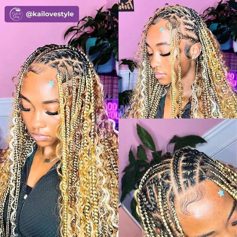 Blonde flip-over fulani braids Blonde Flip Over Fulani Braids, Blond Fulani Braids, Funali Braids Flip Over, Fulani Braids Blonde, Blonde Fulani Braids, Hairstyles For The Summer, Braided Summer Hairstyles, Fulani Braids Hairstyles, Straight Back Cornrows