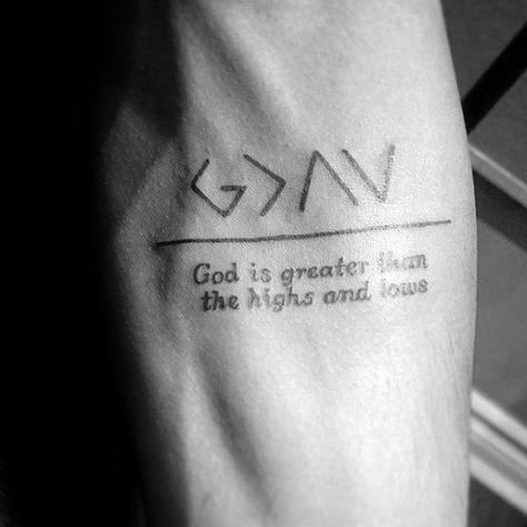 God Quotes Tattoos, Religious Tattoos For Men, Small Tattoo Design, Meaningful Tattoos For Men, Wörter Tattoos, Tattoo Quotes For Men, Petit Tattoo, Small Quote Tattoos, Men's Small Tattoo