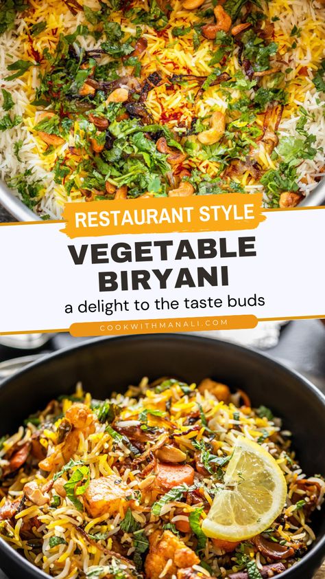 Vegetarian Byriani Recipe, Best Veg Biryani Recipe, Vegan Biryani Recipe, Vegetarian Bulk Meals, Byrani Rice Biryani Recipe, Byriani Rice Recipe, Vegetable Biryani Recipe Easy, Indian Vegetable Rice, Vegetarian Biryani Recipe