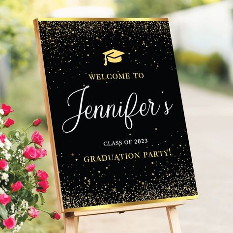 Graduation Welcome Sign Class of 2023 Party Decorations - Etsy Graduation Posters, Graduation Welcome Sign, Announcement Poster, Welcome To Class, Graduation College, Graduation Poster, Graduation Party Centerpieces, Graduation Signs, Graduation Banner