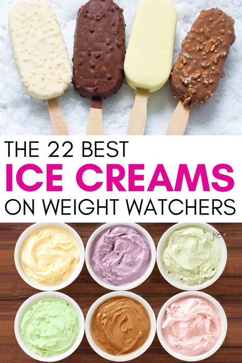 Ww Ice Cream Recipe, Weight Watchers Ice Cream, Ice Cream Calories, Low Points Weight Watchers, Low Fat Ice Cream, Weight Watchers Food Points, Low Calorie Ice Cream, Frozen Yogurt Bar, Weight Watcher Smoothies