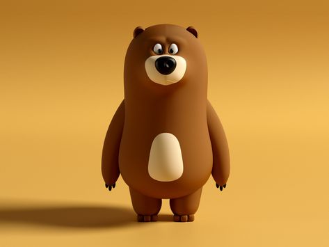 Bear Character Design, Learn Animation, Vinyl Art Toys, Character Design Girl, Bear Character, Animation Art Sketches, Animal Character, Spaceship Art, Animated Animals