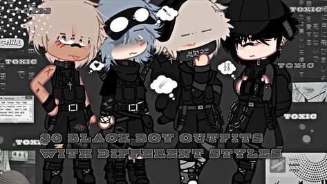 Hot Gacha Club Hairstyles, Emo Outfits Gacha Club, Gacha Club Black Hair Ideas, Gacha Club Hot Outfit Ideas, Ideas De Ocs Gacha Club Boy, Gacha Black Outfits, Gacha Club Outfit Ideas Black, Gacha Club Outfits Black, Black Gacha Club Outfits