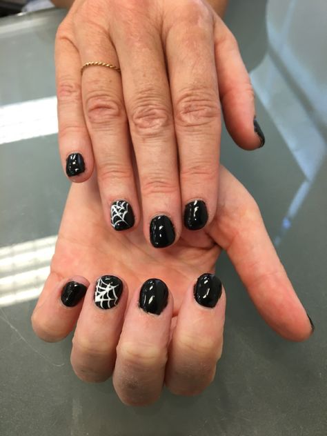 Black Halloween Nails, Nail Art Stripes, Black Halloween, Halloween Nail Art, Nail Technician, Halloween Costumes Women, Spider Web, Black Nails, Nail Tech