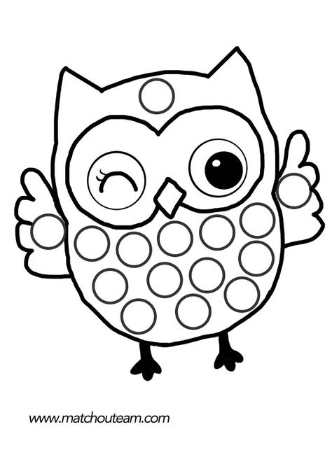 Owl Dot Markers Dot Marker Printables, Dot Marker Activities, Shrink Art, Do A Dot, Owl Theme, Dot Markers, Finger Painting, Owl Art, Dot Painting